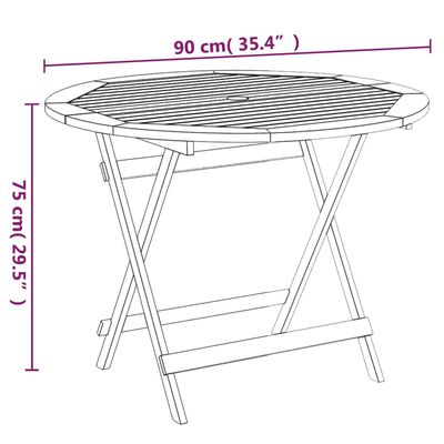 vidaXL Set mobilier de grădină, 5 piese, lemn masiv de acacia