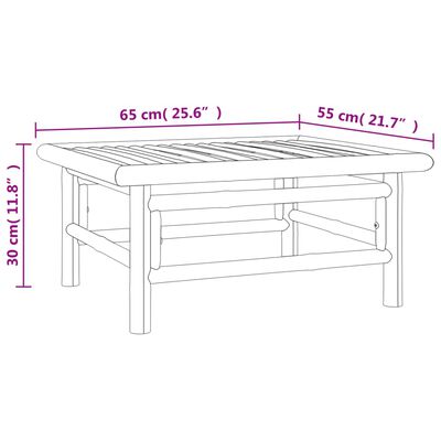 vidaXL Set mobilier de grădină cu perne gri deschis, 7 piese, bambus