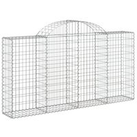 vidaXL Coș gabion arcuit 200x30x100/120 cm fier galvanizat