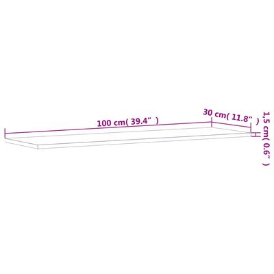 vidaXL Rafturi de perete, 4 buc., gri sonoma, 100x30x1,5 cm, lemn