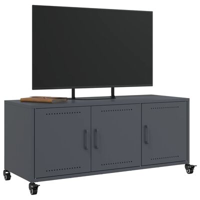 vidaXL Dulap TV, antracit, 100,5x39x43,5 cm, oțel