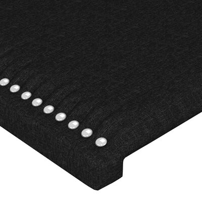 vidaXL Pat box spring cu saltea, negru, 140x200 cm, textil