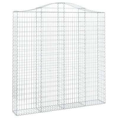 vidaXL Coșuri gabion arcuite 4 buc. 200x30x200/220 cm fier galvanizat