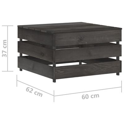 vidaXL Set mobilier de grădină cu perne, 6 piese, lemn gri tratat