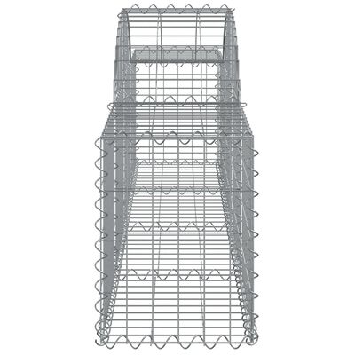 vidaXL Coșuri gabion arcuite 4 buc, 200x30x40/60 cm, fier galvanizat