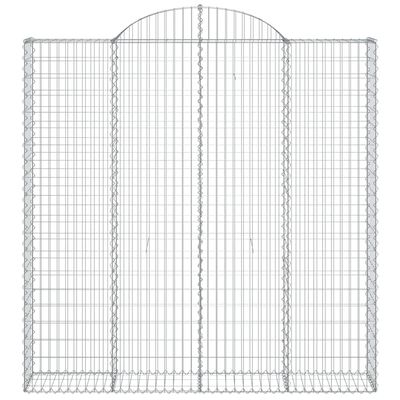 vidaXL Coșuri gabion arcuite 5 buc. 200x30x200/220 cm fier galvanizat