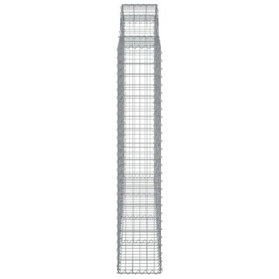 vidaXL Coșuri gabion arcuite 4 buc, 200x30x160/180 cm, fier galvanizat