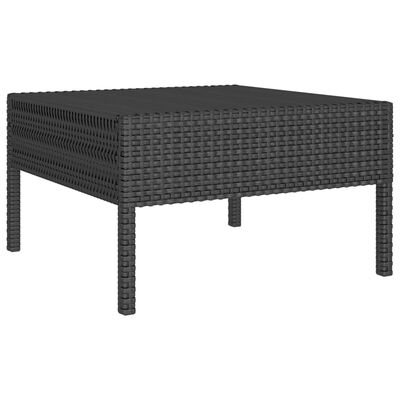 vidaXL Set mobilier de grădină cu perne, 5 piese, negru, poliratan