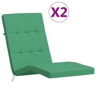 vidaXL Perne scaun de terasă, 2 buc, verde, țesătură Oxford