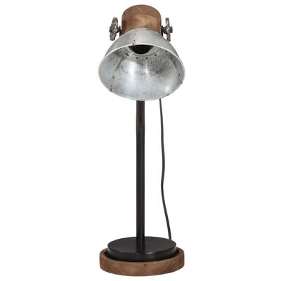 vidaXL Lampă de birou 25 W, argintiu vintage, 18x18x60 cm, E27