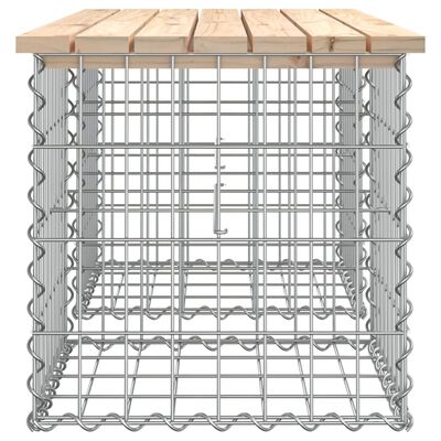 vidaXL Bancă de grădină, design gabion, 103x44x42cm, lemn masiv de pin