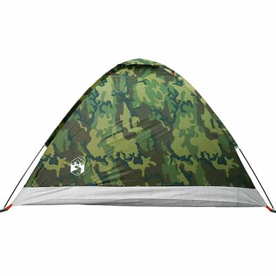 vidaXL Cort de camping cupolă pentru 2 persoane, camuflaj, impermeabil