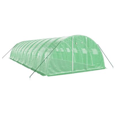 vidaXL Seră cu cadru din oțel, verde, 40 m², 10x4x2 m