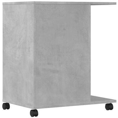 vidaXL Suport pentru imprimantă cu roți, gri beton, 60x40x68,5 cm