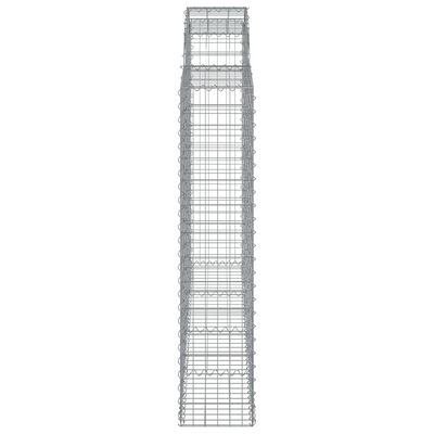 vidaXL Coșuri gabion arcuite 11 buc, 200x30x140/160cm, fier galvanizat