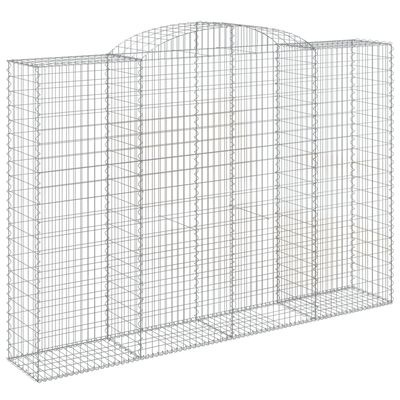 vidaXL Coșuri gabion arcuite 2 buc. 300x50x200/220 cm, fier galvanizat