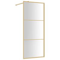 vidaXL Paravan duș walk-in, auriu, 80x195 cm, sticlă ESG transparentă