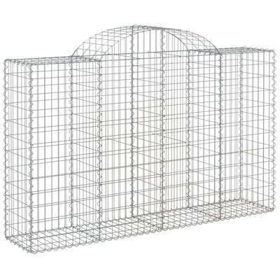 vidaXL Coșuri gabion arcuite 10 buc, 200x50x120/140 cm,fier galvanizat