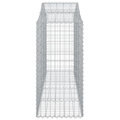 vidaXL Coșuri gabion arcuite 12 buc, 200x50x120/140cm, fier galvanizat