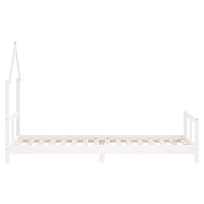 vidaXL Cadru de pat pentru copii, alb, 80x200 cm, lemn masiv de pin