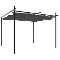 vidaXL Pergola cu acoperiș retractabil, antracit, 295x292x230 cm