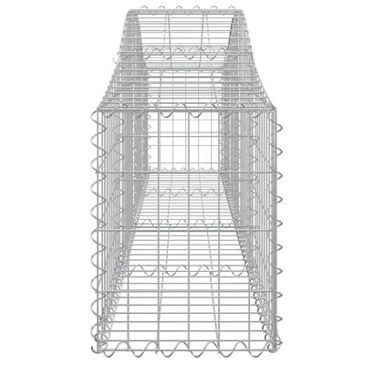 vidaXL Coșuri gabion arcuite 13 buc, 200x30x40/60 cm, fier galvanizat