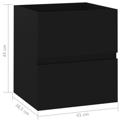 vidaXL Dulap de chiuvetă, negru, 41x38,5x45 cm, PAL