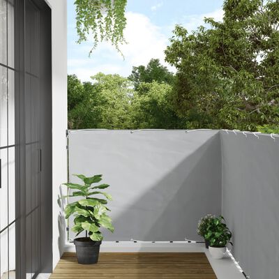 vidaXL Paravan de balcon, gri, 300x120 cm, PVC