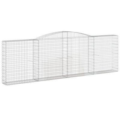 vidaXL Coșuri gabion arcuite 3 buc. 400x30x120/140cm fier galvanizat