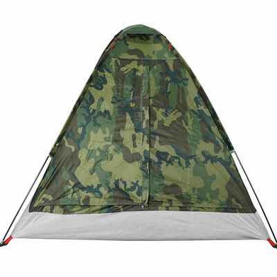 vidaXL Cort de camping cupolă pentru 2 persoane, camuflaj, impermeabil