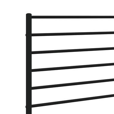 vidaXL Tăblie de pat metalică, negru, 150 cm