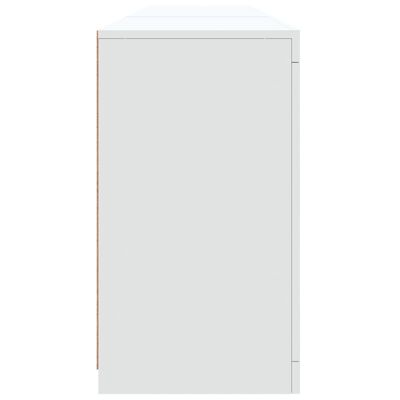 vidaXL Servantă cu lumini LED, alb, 162x37x67 cm