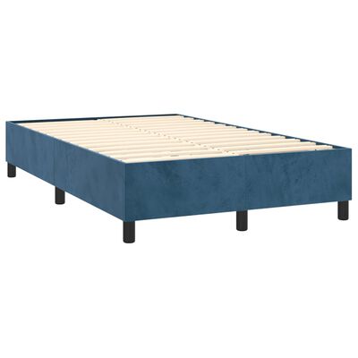 vidaXL Cadru de pat box spring, albastru închis, 120x200 cm, catifea