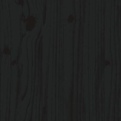 vidaXL Măsuță de grădină, negru, 82,5x82,5x110 cm, lemn masiv de pin