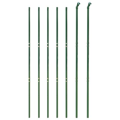 vidaXL Gard plasă de sârmă cu țăruși de fixare, verde, 2x10 m