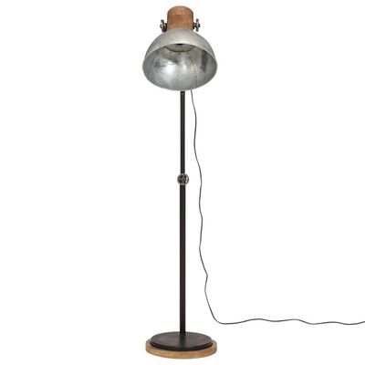 vidaXL Lampă de podea 25 W, argintiu vintage, 30x30x100-150 cm, E27