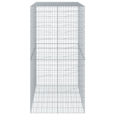 vidaXL Coș gabion cu capac, 150x100x200 cm, fier galvanizat