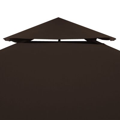 vidaXL Acoperiș de pavilion, 2 niveluri, maro, 3x3 m, 310 g/m²