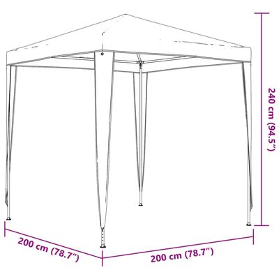 vidaXL Cort de petrecere profesional, antracit, 2 x 2 m