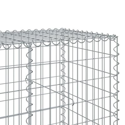 vidaXL Coș gabion cu capac, 300x100x100 cm, fier galvanizat