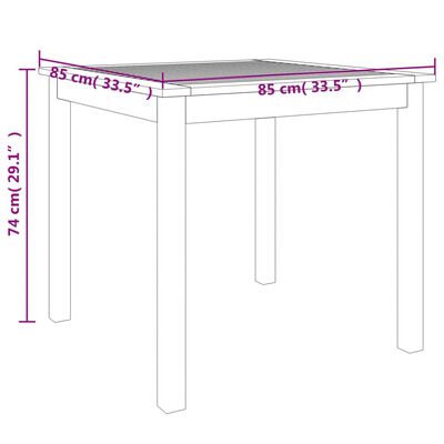 vidaXL Set mobilier de grădină, 5 piese, lemn masiv de acacia