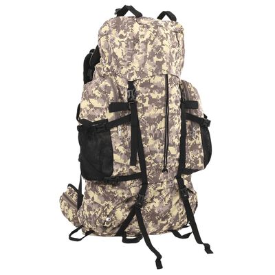 vidaXL Rucsac de drumeție, camuflaj maro camel, 60 L, țesătură oxford