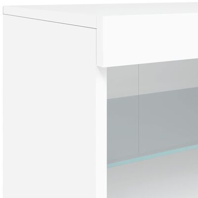 vidaXL Dulap cu lumini LED, alb, 162x37x67 cm