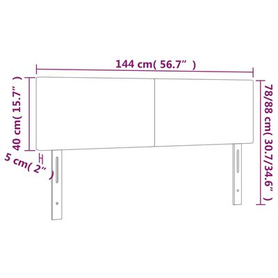 vidaXL Tăblii de pat, 2 buc., negru, 72x5x78/88 cm, piele ecologică