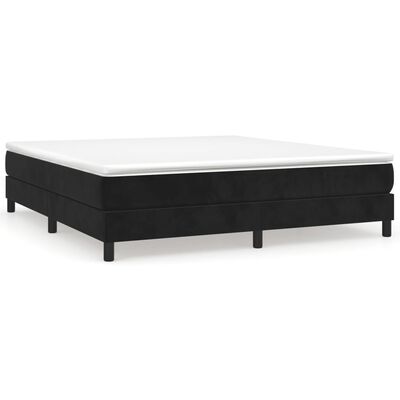 vidaXL Cadru de pat box spring, negru, 160x200 cm, catifea