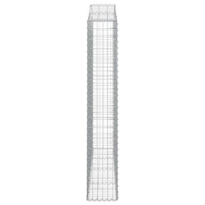 vidaXL Coșuri gabion arcuite 15 buc, 200x30x180/200cm, fier galvanizat