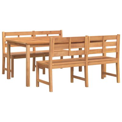 vidaXL Set mobilier pentru grădină, 3 piese, lemn masiv de tec