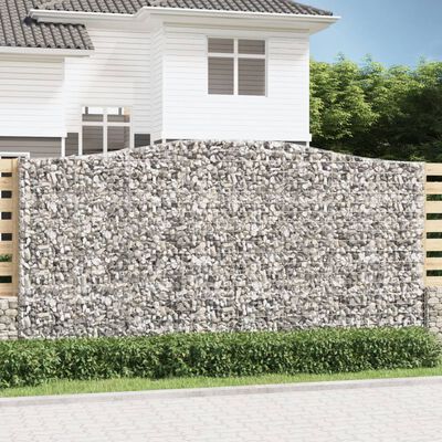 vidaXL Coșuri gabion arcuite, 8 buc 400x50x200/220 cm, fier galvanizat