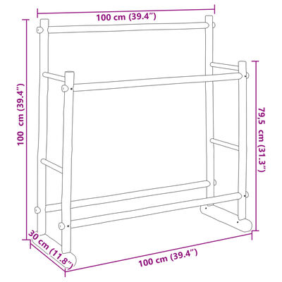 vidaXL Suport pentru haine, 100x30x100 cm, bambus