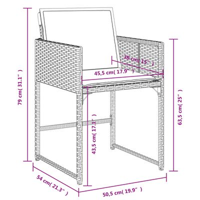 vidaXL Set mobilier grădină cu perne, 17 piese bej combinat poliratan